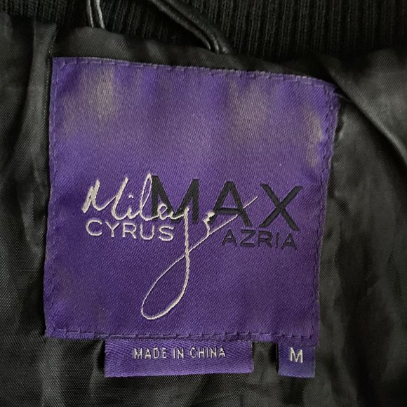 Miley Cyrus Max Azira Vegan Leather Moto Jacket - Picture 6 of 6